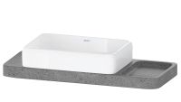 Vorschau: Duravit Qatego Natursteinkonsole aus Lavica Stein mit Aufsatzbecken 100x41cm, weiß D4800300