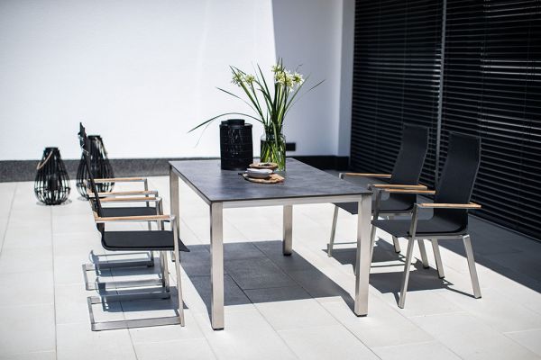KETTLER KERAMIK-GLAS Tischplatte 95x95, anthrazit