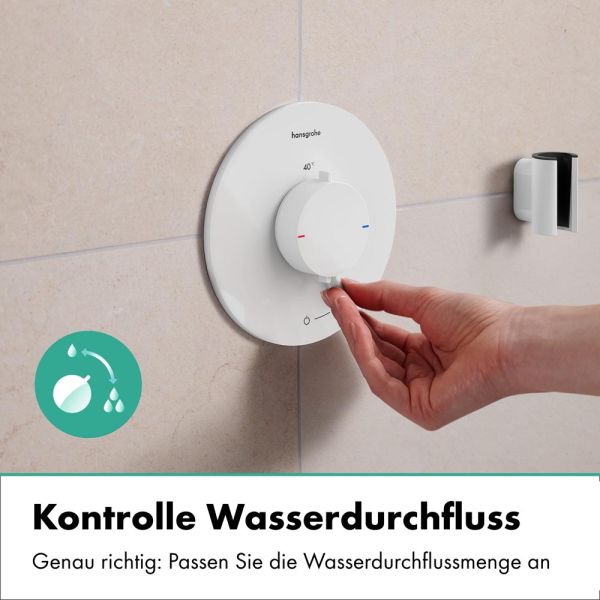 hansgrohe Ecostat Comfort S Thermostat Unterputz 1 Funktion, weiß matt