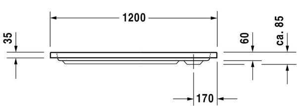 Duravit D-Code Duschwanne rechteckig 80x120cm, Sanitäracryl, weiß