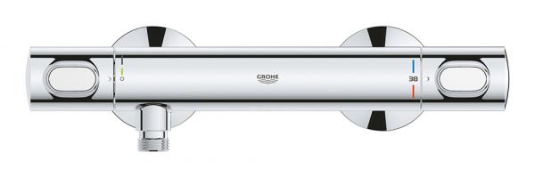 Grohe Precision Flow Thermostatbatterie mit Brausegarnitur 90cm, chrom