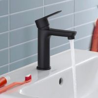 Duravit D-Code Waschtischarmatur, schwarz matt DC1023002046