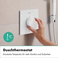 Vorschau: hansgrohe Ecostat Comfort E Thermostat Unterputz für 1 Funktion, weiß matt