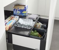 Vorschau: Blanco Subline 500-U Silgranit-Spüle mit Linus-S Küchenarmatur & Abfallsystem, vulkangrau 527353+526958+526203