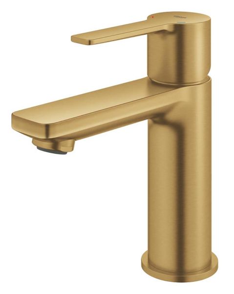 Grohe Lineare Waschtischarmatur XS-Size mit Push-open Ablaufgarnitur, cool sunrise gebürstet