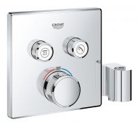 Vorschau: Grohe Grohtherm SmartControl Thermostat mit 2 Absperrventilen und integriertem Brausehalter, chrom