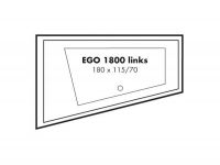 Vorschau: Polypex EGO 1800 links Eckbadewanne 180x115/70cm