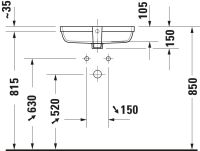 Vorschau: Duravit Qatego Einbauwaschtisch 48x32cm ohne Hahnloch, weiß