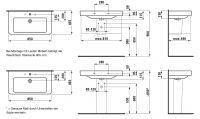 Vorschau: Laufen Pro S Waschtisch unterbaufähig mit Überlauf und 1 Hahnloch 85x46cm, weiß 8.1396.5