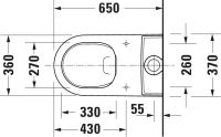 Vorschau: Duravit White Tulip Stand-WC für Kombination, Tiefspüler, spülrandlos, WonderGliss, weiß