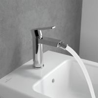 Vorschau: Villeroy&Boch Architectura Einhebel-Bidetarmatur mit Ablaufgarnitur, chrom