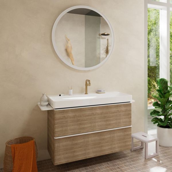 hansgrohe Xelu Q Waschtisch 100x48cm mit Hahnloch, weiß