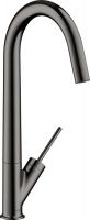 Vorschau: Axor Starck Einhebel-Küchenmischer mit schwenkbarem Auslauf polished black chrome 10822330