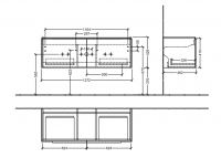 Vorschau: Villeroy&Boch Subway 3.0 Waschtischunterschrank mit 2 Auszügen C60100VR_1