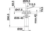 Vorschau: Blanco Torre Spülmittelspender 300ml, satin platinum