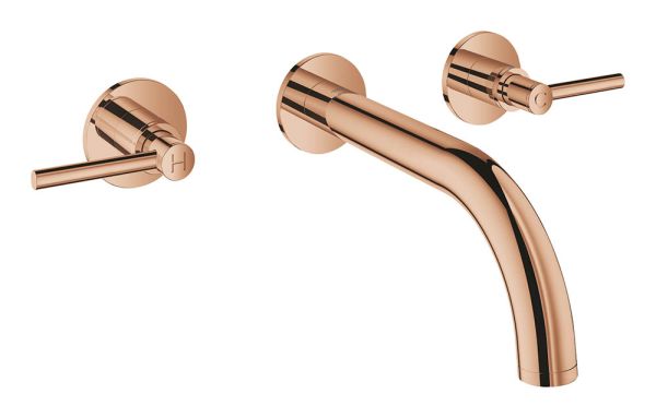 Grohe Atrio 3-Loch-Waschtischarmatur Unterputz, Ausladung 180mm, wassersparend, warm sunset 20662DA0