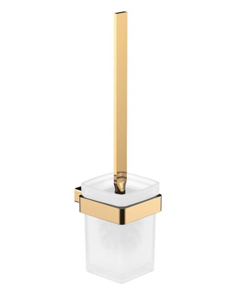 emco loft Toilettenbürstengarnitur Kristallglas satiniert, gold poliert 051500700