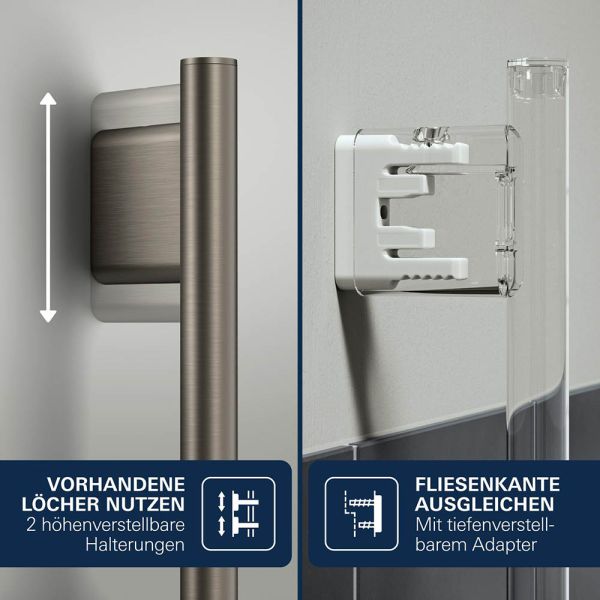 Grohe Vitalio Joy+ 120 Brausestangen-Set, 3 Strahlarten, hard graphite gebürstet