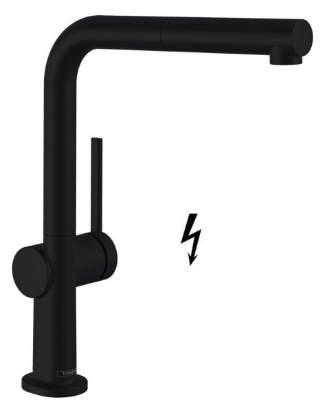 Hansgrohe Talis M54 Einhebel-Küchenmischer 270 mit Ausziehauslauf, Niederdruck, 1jet, schwarz matt 72860670