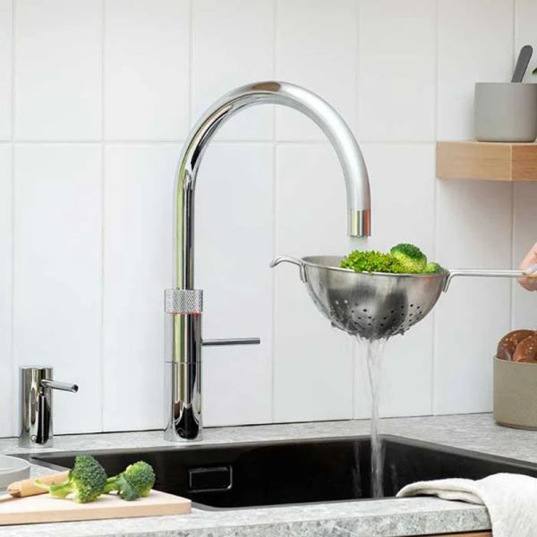 Quooker Fusion Round Kochendwasser-Küchenarmatur chrom 3FRCHR