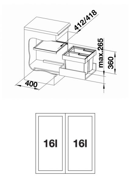 Blanco Flexon II 45/2 Abfallsystem