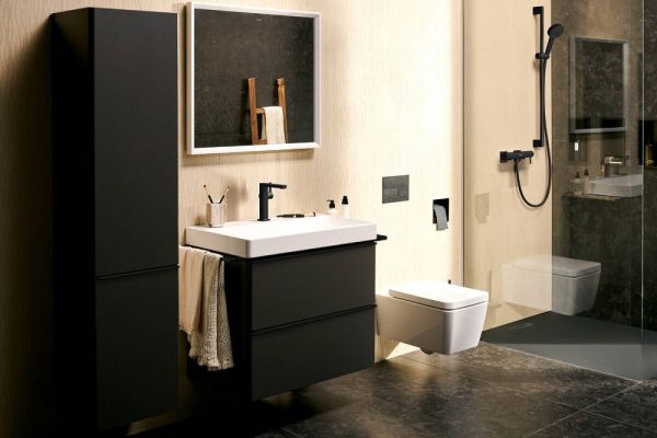 Hansgrohe Tecturis E Waschtischmischer 150 Fine CoolStart EcoSmart+ ohne Ablaufgarn., schwarz matt