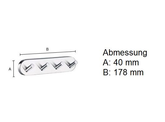 Smedbo Home Viererhakenleiste, chrom HK359