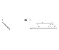 Vorschau: Burgbad Sys30 Badmöbel-Set 161cm mit Waschtisch rechts mit Verlängerung links 1000 mm