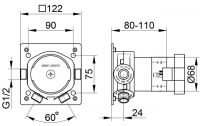 Vorschau: Keuco IXMO UP Funktionseinheit für Einhebelmischer DN 15