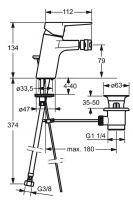 Vorschau: Hansa Hansatwist Bidet-Einhand-Einlochbatterie, für Sitzwaschbecken, Vollhebel, chrom