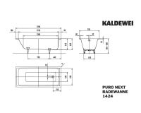 Vorschau: Kaldewei Puro Next Rechteck-Badewanne 170x75cm Mod.1424