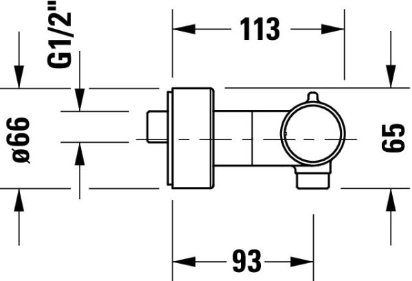 Duravit Brausethermostat Aufputz, chrom