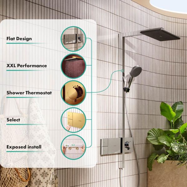 hansgrohe Raindance Alive Q Duschsystem 210/340 ShowerSelect, polished gold optic