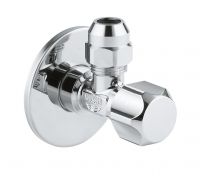 Vorschau: Grohe Eckventil 1/2x3/8'' selbstd. Quetschverschraubung 10mm Rosette, chrom