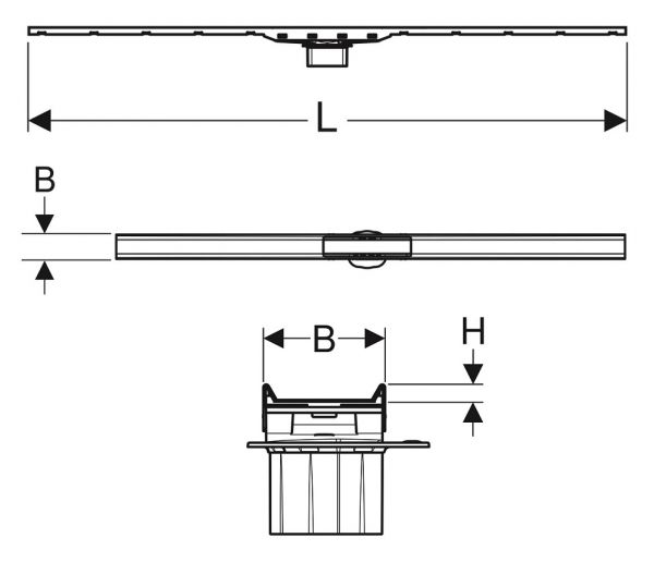 Geberit CleanLine80 Duschrinne 30-90cm