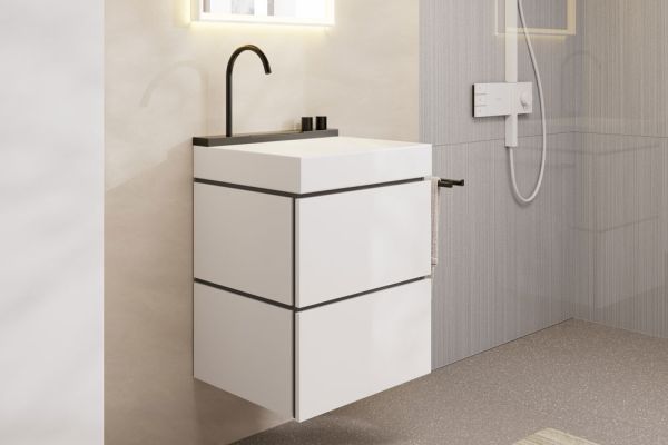 hansgrohe Xilesa E Unterschrank 58x47cm für Waschtisch, 2 Schubkästen mit Push-Open
