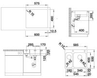 Vorschau: BLANCO SOLIS 340180-IFA Edelstahlspüle, edelstahl bürstfinish 526132 1