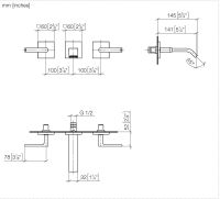 Vorschau: Dornbracht IMO Waschtisch-Wand-Einhandbatterie, Ausladung 141mm ohne Ablaufgarnitur