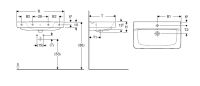 Vorschau: Geberit Renova Plan Waschtisch mit 1 Hahnloch, ohne Überlauf, 85x48cm, weiß