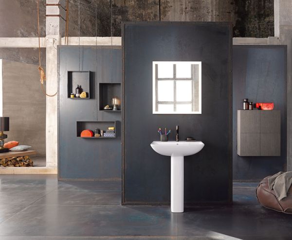 Duravit ME by Starck Waschtisch rechteckig 65x49cm, mit Hahnloch und Überlauf, WonderGliss, weiß 23356500001