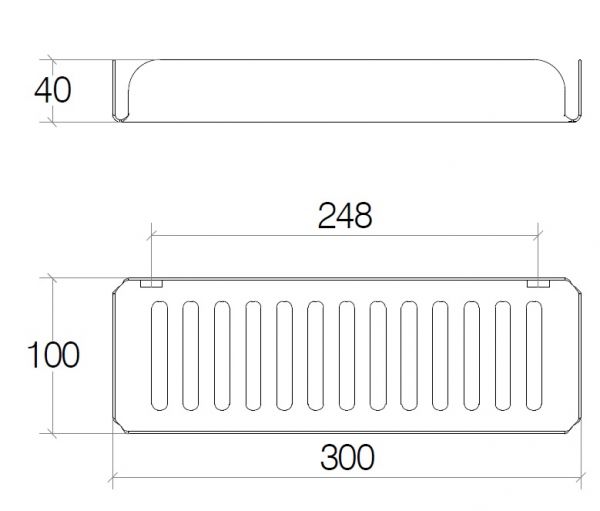 lineabeta FILO Duschablage 30x10cm, edelstahl poliert