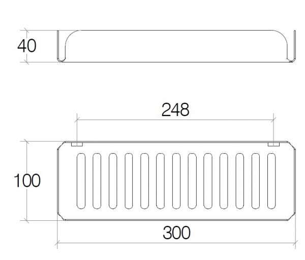 lineabeta FILO Duschablage 30x10cm, edelstahl poliert