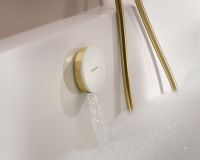 Vorschau: hansgrohe Exafill Fertigset Wanneneinlauf, Ablauf- & Überlaufgarnitur, polished gold optic/weiß glanz 