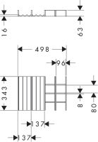 Vorschau: Hansgrohe IntraStoris Schubkasteninneneinteilung Set 340 für Unterschrank 118x47,5cm und 118x55cm