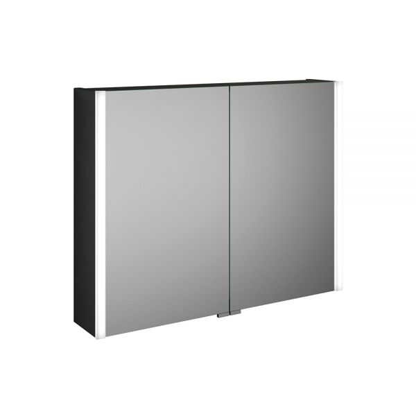 Burgbad Cube Spiegelschrank mit vertikaler LED-Beleuchtung, Waschtischbeleuchtung, 2tlg, 80,8x64cm