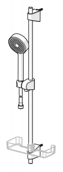 Hansa Hansabasicjet Wandstangen-Set 72cm, 1-strahlig, chrom