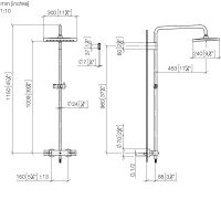 Vorschau: Dornbracht Showerpipe mit Brause-Thermostat ohne Handbrause, FlowReduce