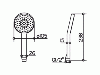 Vorschau: Keuco Edition 11 Handbrause mit Antikalk-System ø105mm