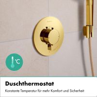 Vorschau: hansgrohe Ecostat Comfort S Thermostat Unterputz 1 Funktion, polished gold optic