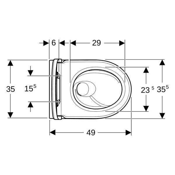 Geberit iCon Set Wand-WC Tiefspüler mit WC-Sitz, verkürzt, TurboFlush, weiß